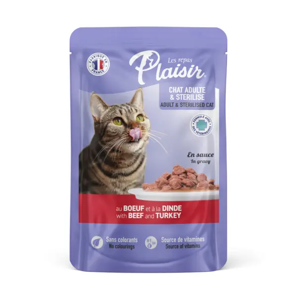 Plaisir Sachets fraîcheur pour Chaton 100g rouge